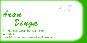 aron dinga business card